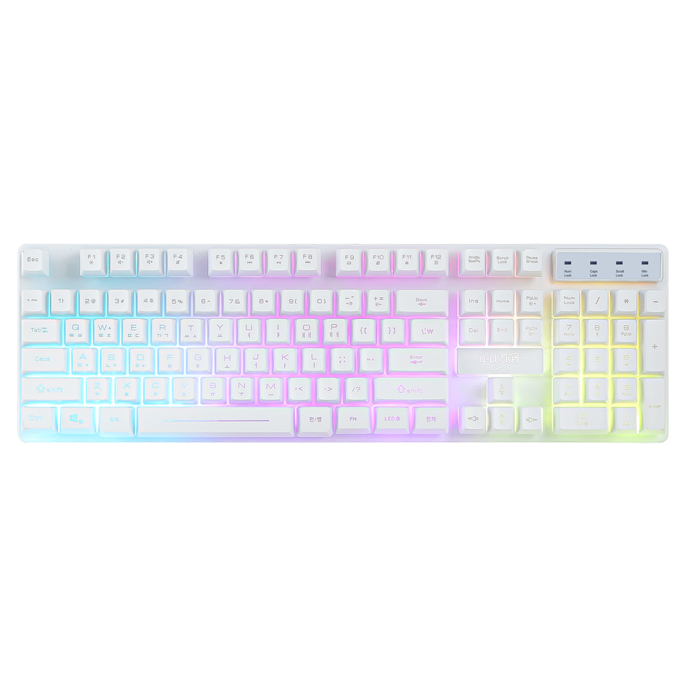 지클릭커 G3 Plus 레인보우 LED 게이밍 키보드 블랙 - 상세 이미지 5