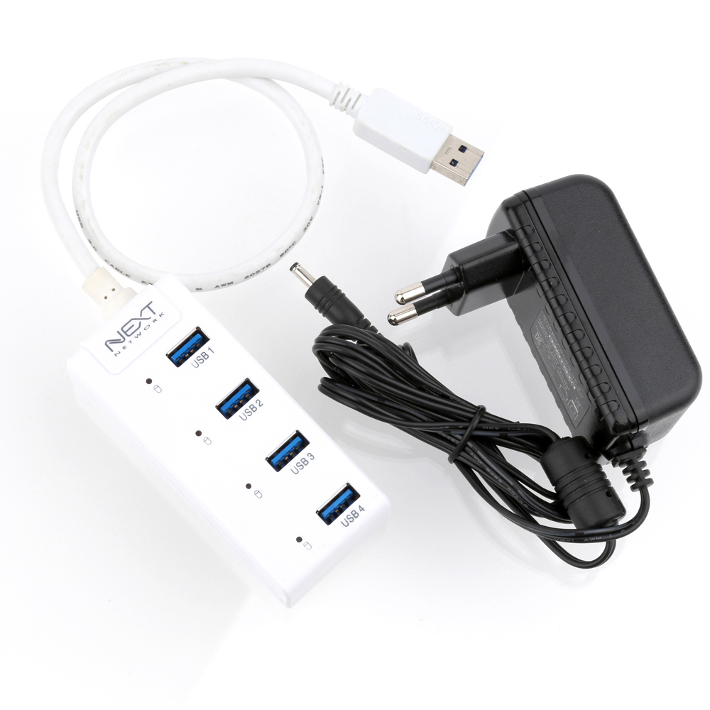 넥스트 NEXT-505UHP 유전원 USB3.0 4포트 USB허브 / 케이블 일체형