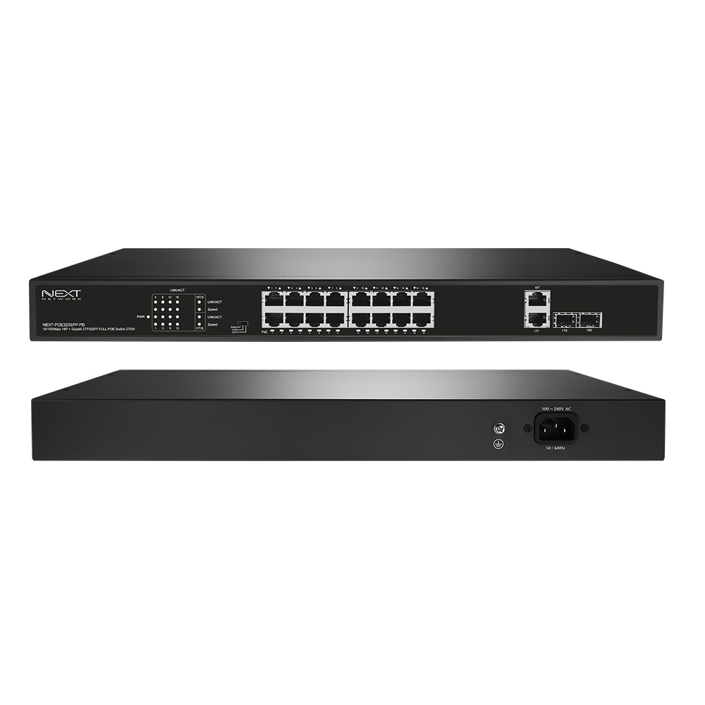 넥스트 NEXT-POE320SFP-PD 16포트 100메가 POE스위칭허브 - 상품 이미지