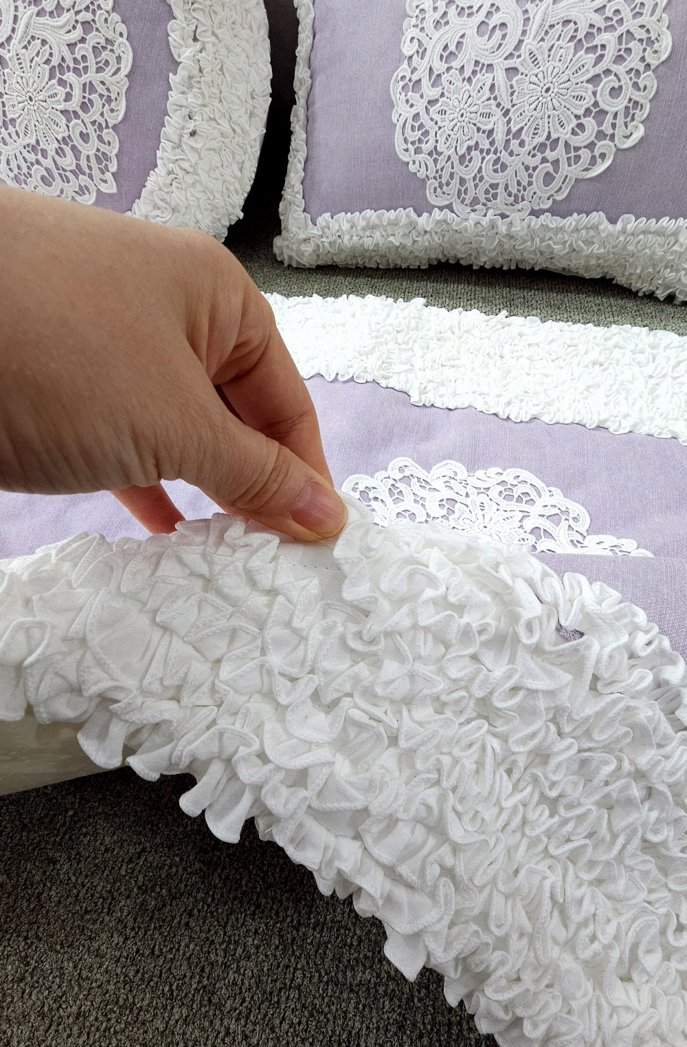 쇼파패드4인용 3인용 돌쇼파패드 매트 소파커버제작 라일락