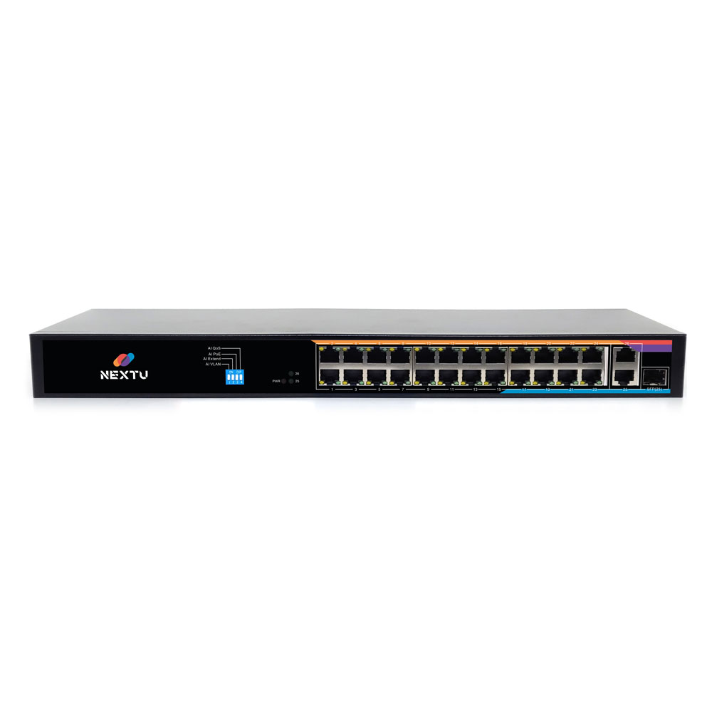 24포트 POE+ 250W TP/SFP 콤보 스위치 NEXT POE428SFP-GTP - 상품 이미지