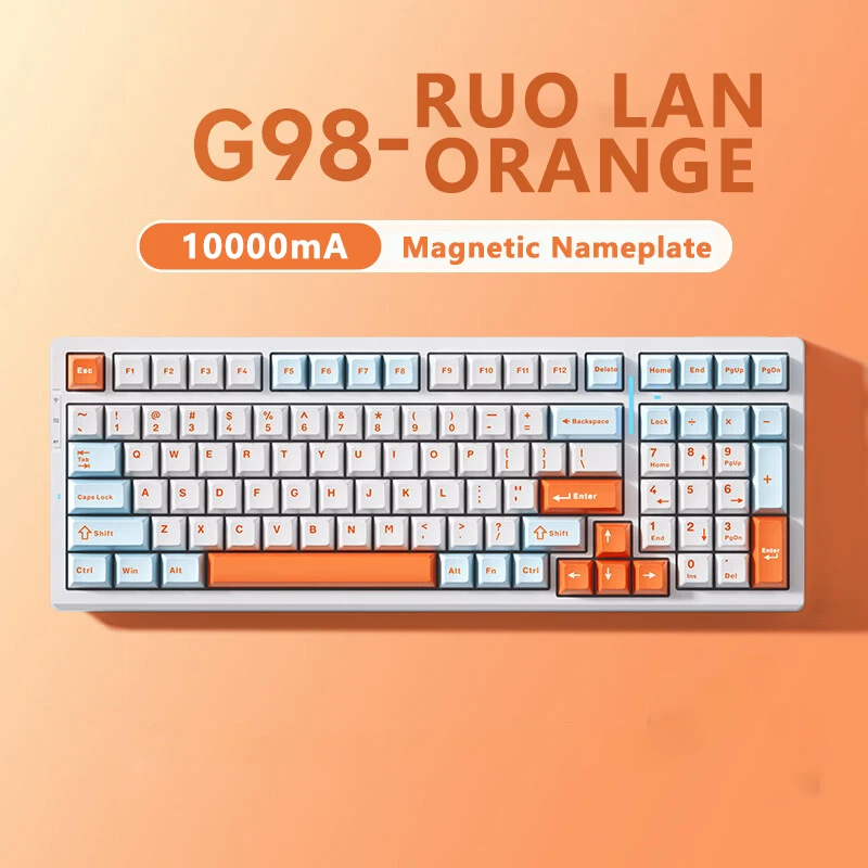 MCHOSE G98 기계식 키보드 핫스왑 gasket 구조 3모드 게이밍 기계식 키보드 블루 - 상세 이미지 4