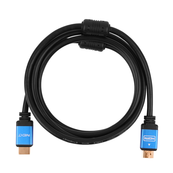 넥스트유 HDMI Ver1.4 4K 블루메탈 고급형 케이블 2m, 1개 - 상품 이미지