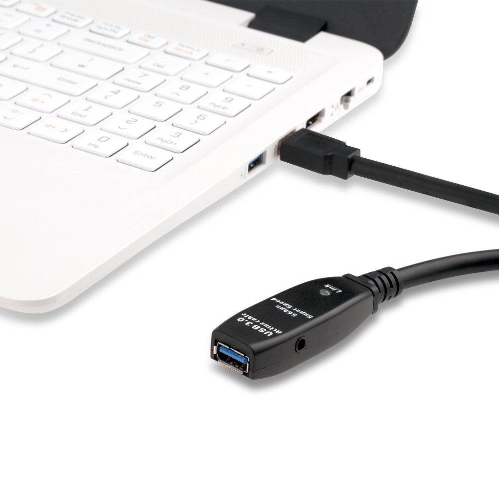넥스트유 USB 3.0 5Gbps 리피터 무전원 거리 연장 케이블 30m, 1개 - 상세 이미지 3