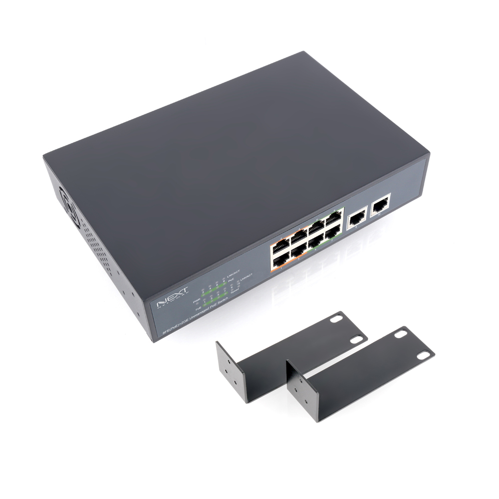 8포트 10/100M POE +기가 업링크 2포트 POE 스위칭허브/VLAN/CCTV모드 지원 NEXT POE310F-2TP - 상세 이미지 4