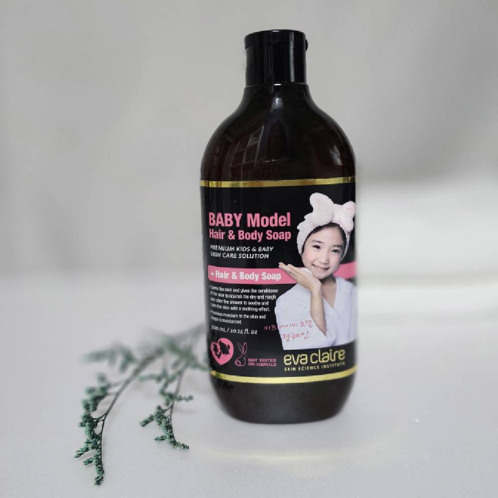 에바끌레르 베이비 모델 헤어 앤 바디솝 300ml - 상세 이미지 2