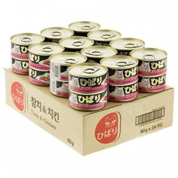 씨푸드 고양이 통조림 80g 24P 반려묘 습식 간식 사료 캔 : e레몬몰
