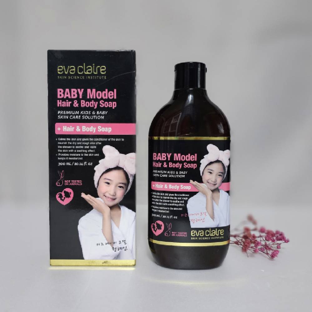 에바끌레르 베이비 모델 헤어 앤 바디솝 300ml - 상세 이미지 2