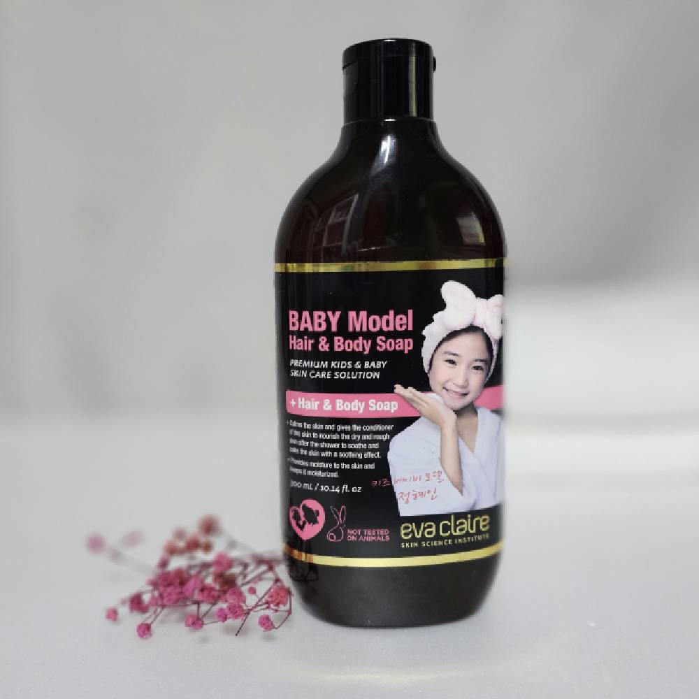 에바끌레르 베이비 모델 헤어 앤 바디솝 300ml - 상세 이미지 4