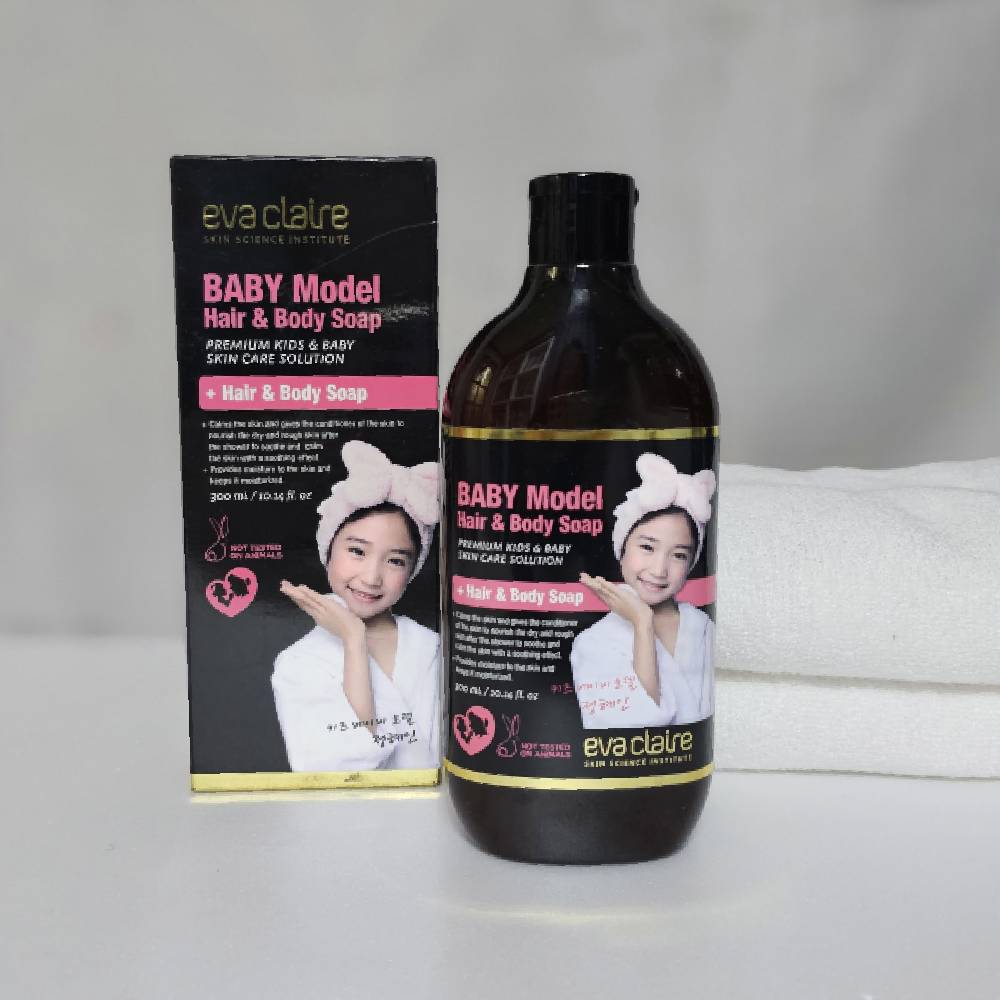 에바끌레르 베이비 모델 헤어 앤 바디솝 300ml 이미지 6