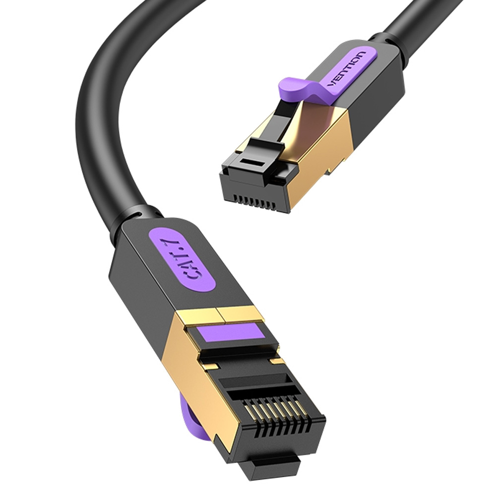 벤션 CAT7 SSTP 초고속 기가 랜선 랜케이블 ICC ICD 0.5m, 블랙 - 상품 이미지