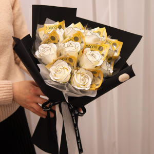 돈꽃다발 라인 장미 비누꽃 돈다발 현금 용돈 꽃다발 생일 축하 프로포즈 ... 솔직 후기 | 실사용자 리뷰 분석 - 상품 이미지 2