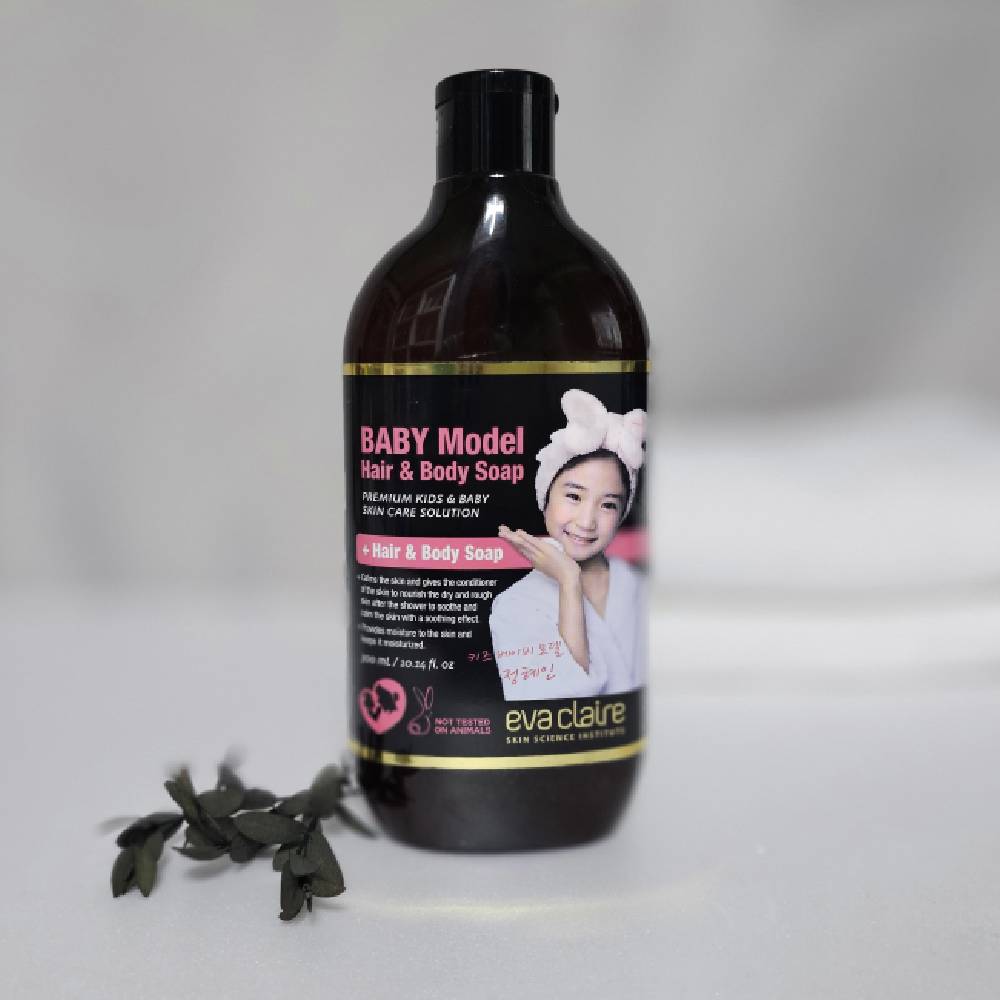 에바끌레르 베이비 모델 헤어 앤 바디솝 300ml - 상세 이미지 3