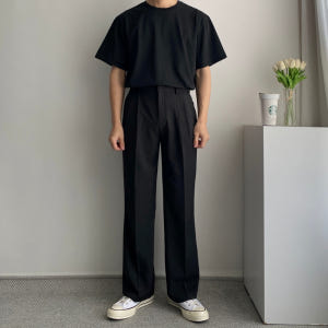 흰티 흰색반팔티 남자레이어드티 쭉티 목안늘어나는 어깨넓어보이는 착용 후기 | 사이즈/핏 총정리 - 상품 이미지 3