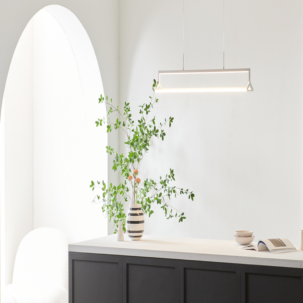 무료+당일배송/KS인증 6인용식탁등 LED 50W 펜던트 주방 식탁등 화이트 - 상세 이미지 4