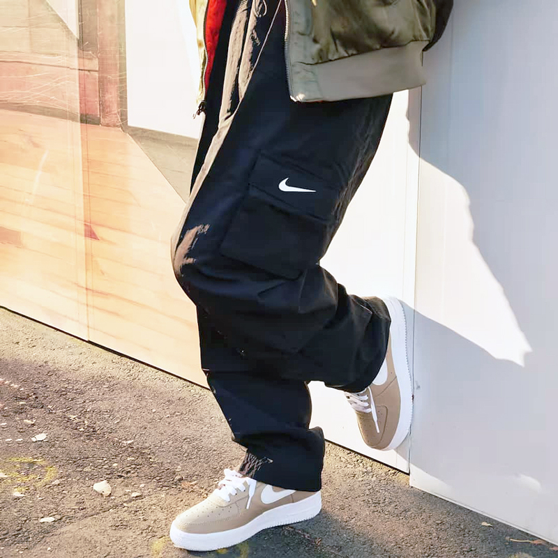 나이키 NIKE 나일론 카고바지 여성 와이드팬츠 DO7210블랙, L - 상세 이미지 5