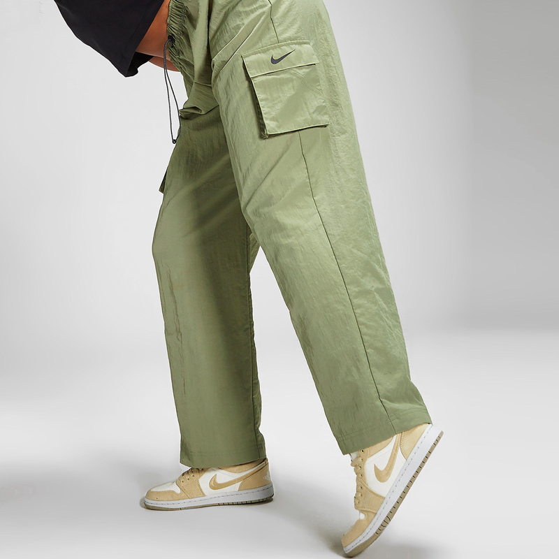 나이키 NIKE 나일론 카고바지 여성 와이드팬츠 DO7210블랙, M 이미지 7