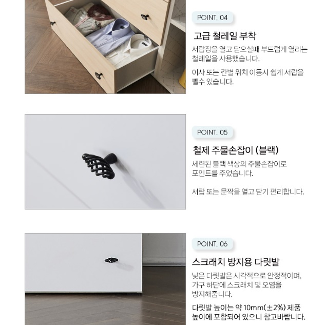 미니 장롱 1인 옷장 싱글 서랍형 옷장 학생 옷장 서랍장 - 상세 이미지 2