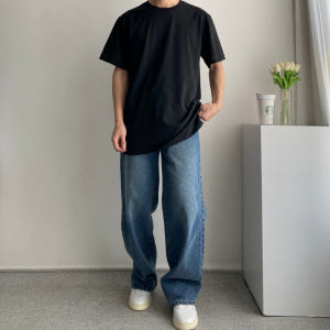 흰티 흰색반팔티 남자레이어드티 쭉티 목안늘어나는 어깨넓어보이는 착용 후기 | 사이즈/핏 총정리 - 상품 이미지 4