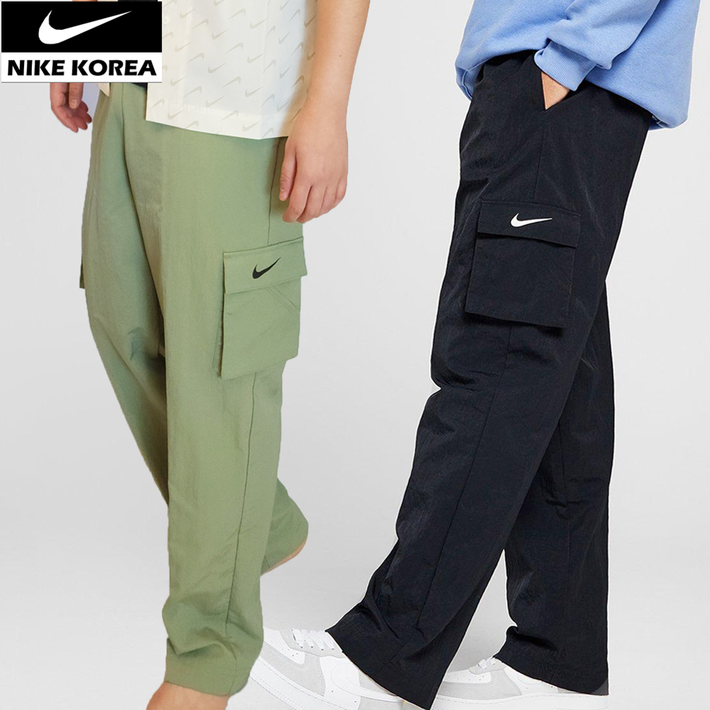 나이키 NIKE 나일론 카고바지 여성 와이드팬츠 DO7210카키, XL