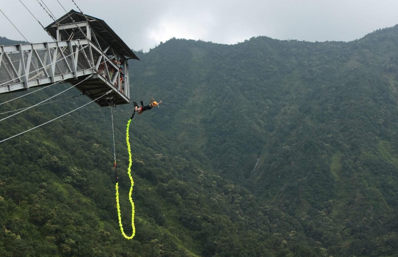 네팔  포카라 번지 점프 체험 이미지 3
