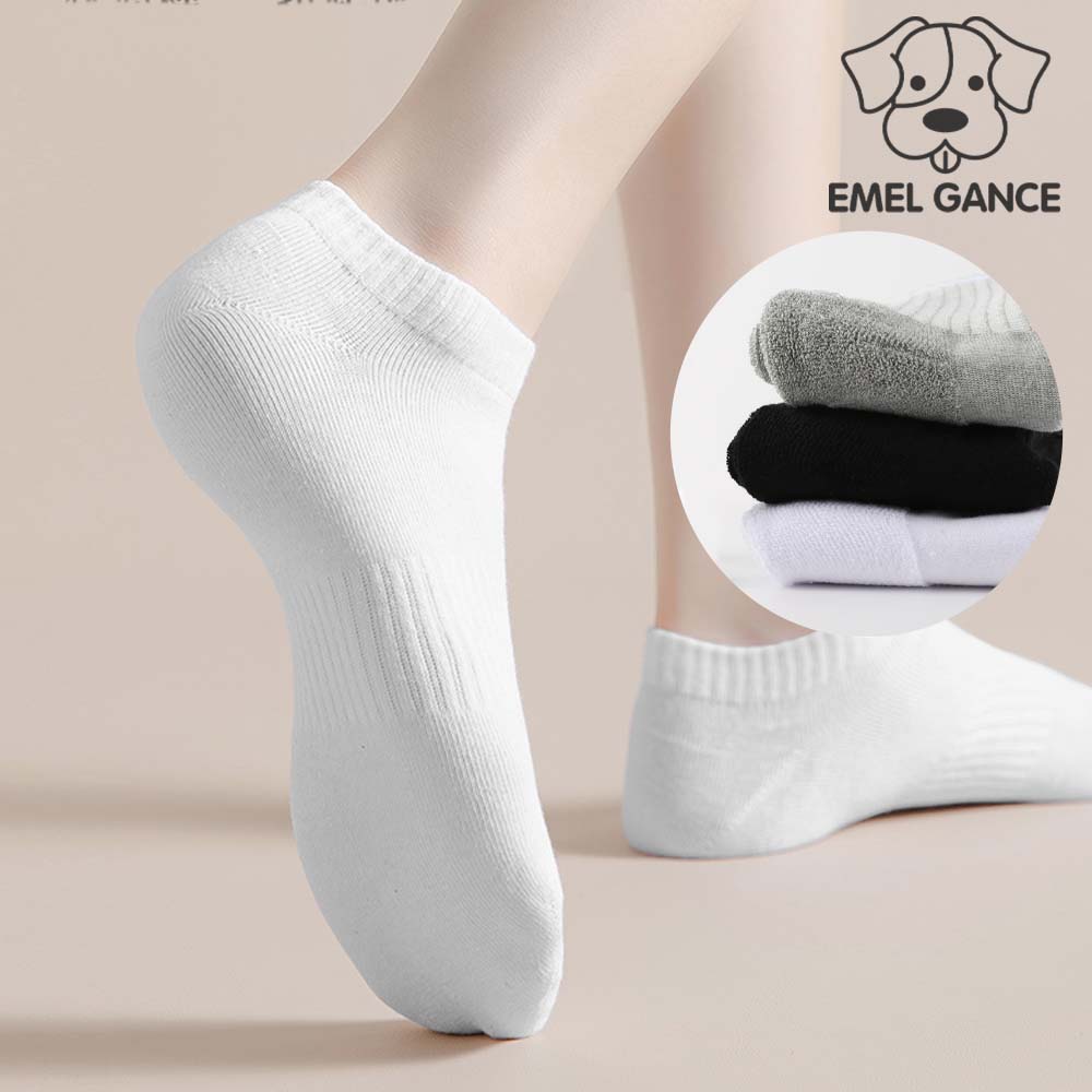 에멜강스 스포츠양말 두꺼운 쿠션 땀흡수 남자 단목 발목 양말 10켤레 세트 - 메인 이미지