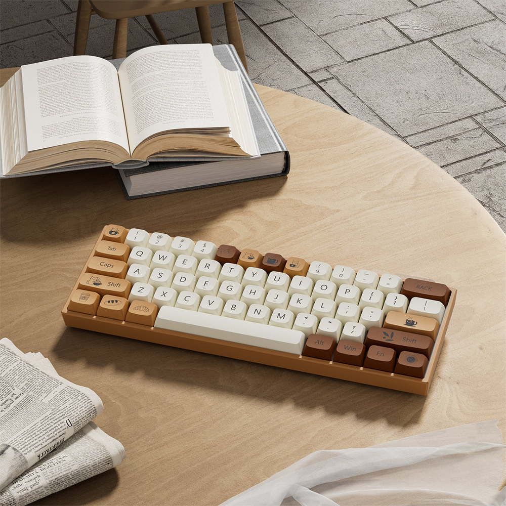 커피캣 귀여운 고양이 키캡 XDA PBT 염료승화 포인트 캐릭터 커스텀키캡 - 상세 이미지 4