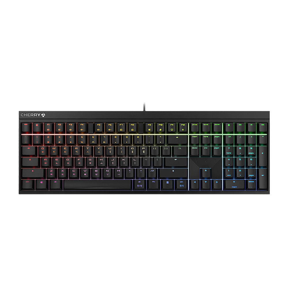 체리 키보드 MX BOARD 2.0S RGB 블랙 청축 게이밍 기계식 유선 키보드 - 상품 이미지