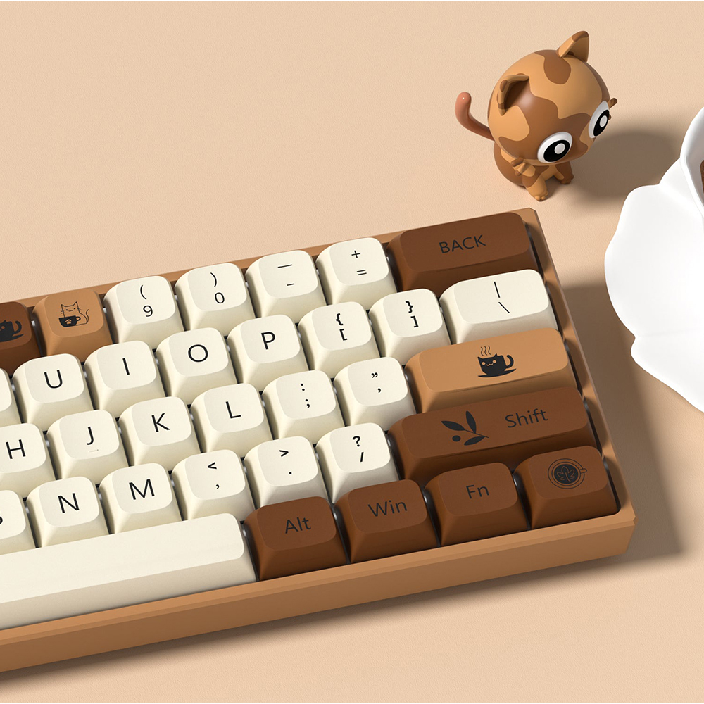 커피캣 귀여운 고양이 키캡 XDA PBT 염료승화 포인트 캐릭터 커스텀키캡 이미지 7