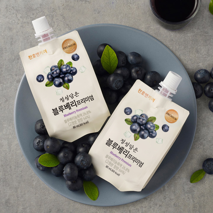 천호엔케어 고농축 팩당 100알 함유 진한 블루베리 프리미엄 80ml x 30개입