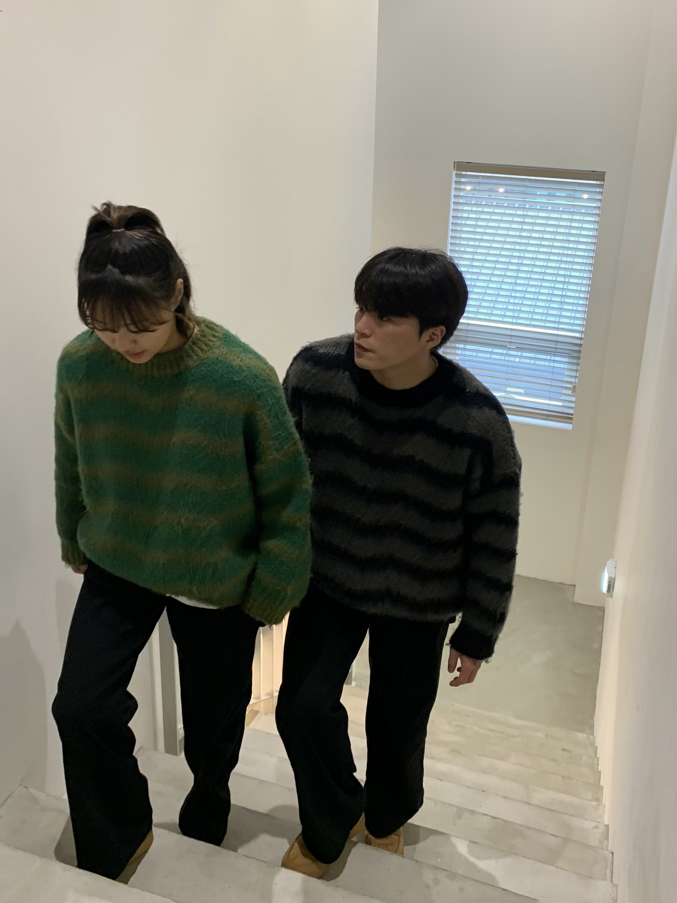 남자모헤어니트 앙고라니트 물결니트 - 상세 이미지 3