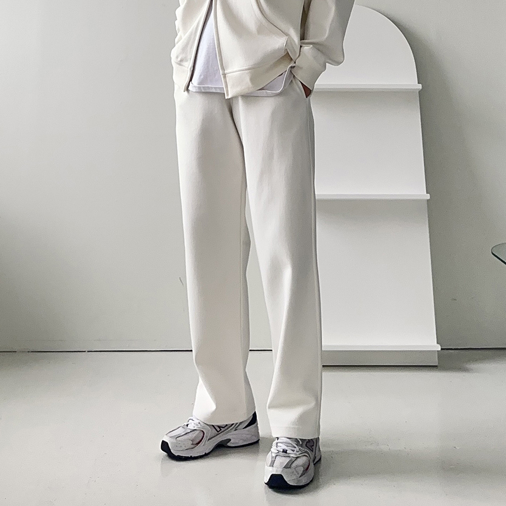 남자와이드팬츠 밴딩 수피마 남성트레이닝팬츠 남자면바지 - 상세 이미지 4