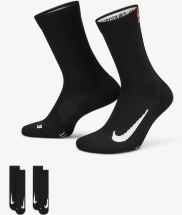 국내매장 나이키 코트 멀티플라이어 쿠션 테니스 크루 삭스 2켤레 SK0118-010