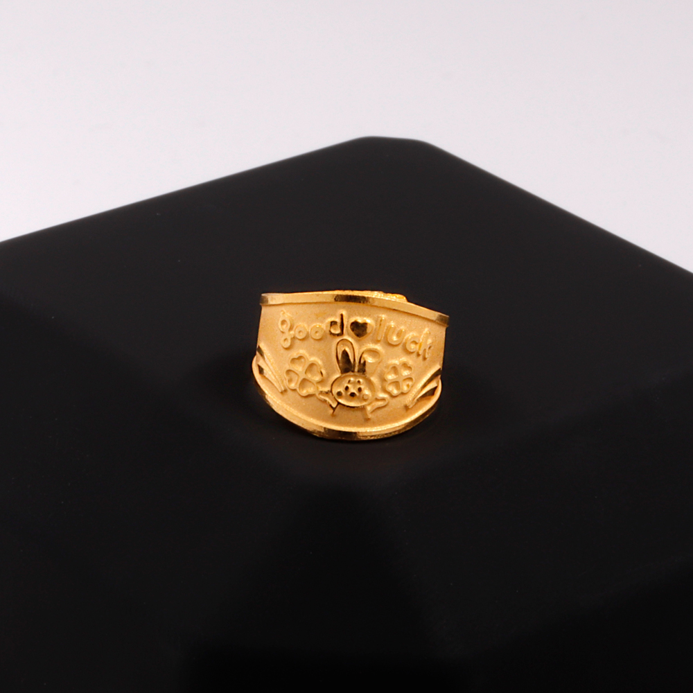 24K 순금 토끼 돌 반지 아기 백일 생일 토끼띠 조카 선물 3.75g (단종)