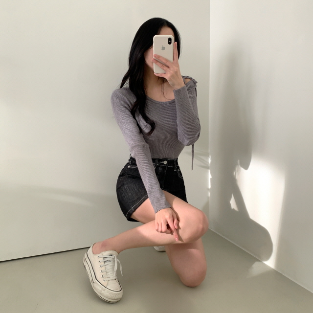 [물빠짐X/속바지O] 리코 논페이드 스티치 청치마 탄탄 생지 미니스커트 상세 이미지 41
