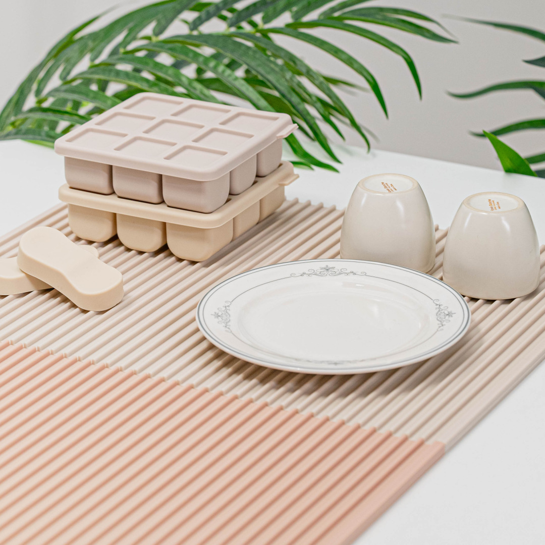 디아르 국내산 실리콘 주방 싱크대 설거지 컵 그릇 식기 건조대 접이식 드라잉 매트