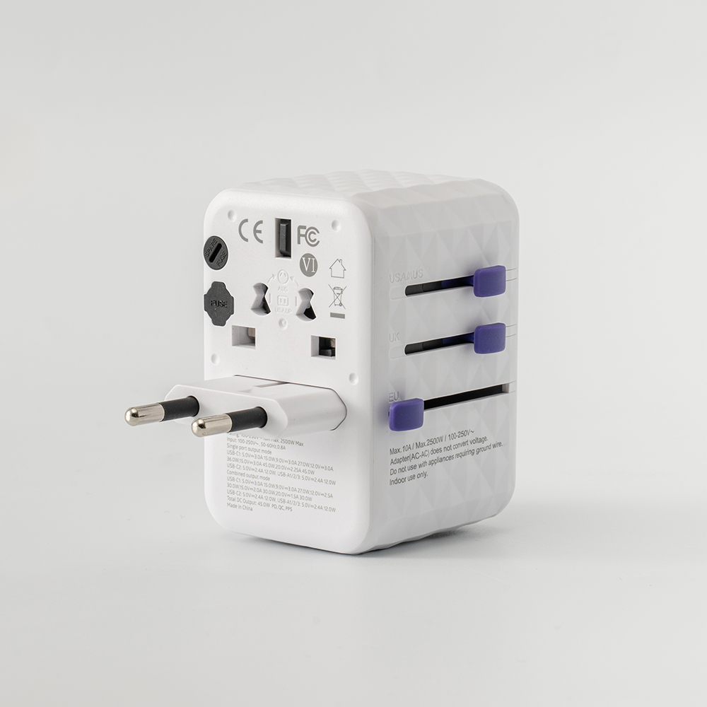 퍼플래빗 멀티어댑터 여행용 콘센트 USB 멀티탭 돼지코 플러그 해외 변압기 20W 이미지 7
