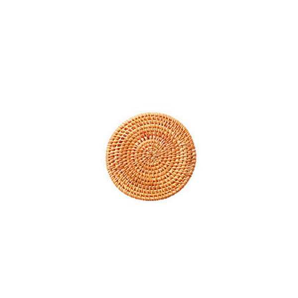 원형 라탄 컵받침 티 코스터_8cm_1P - 메인 이미지