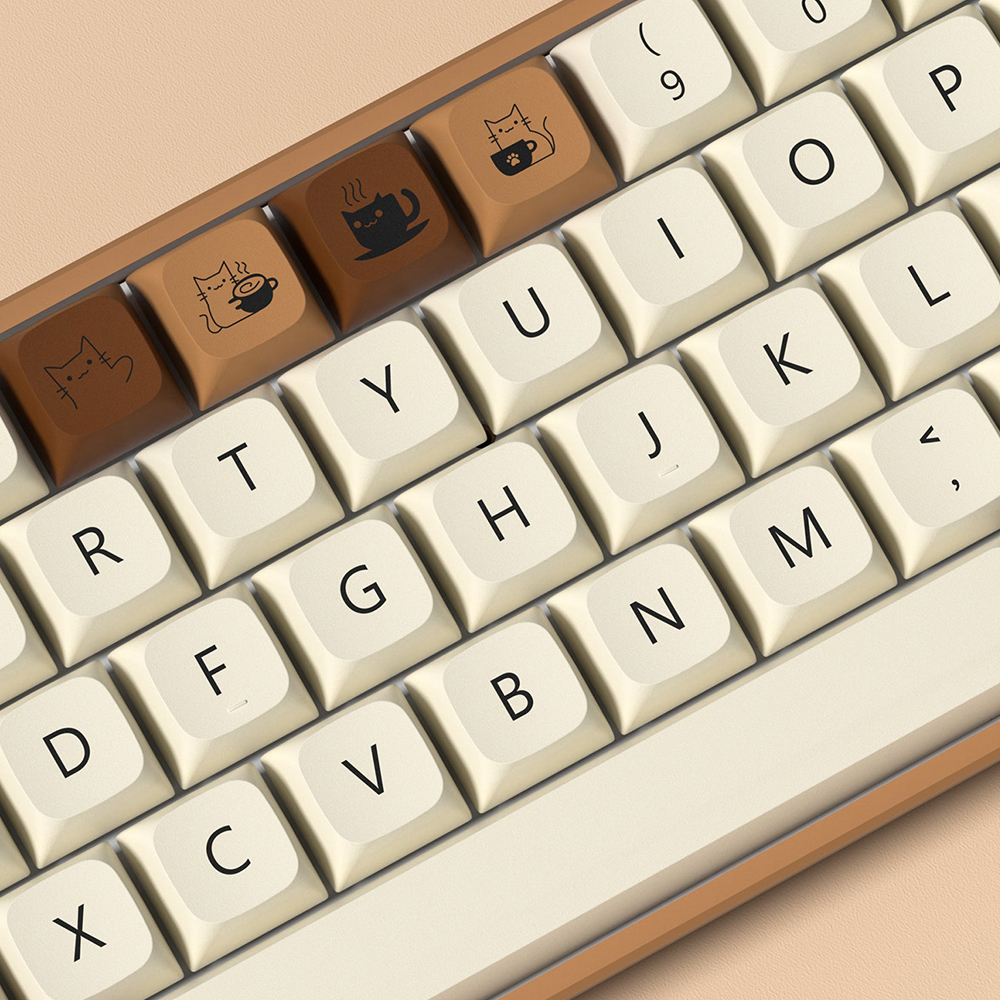 커피캣 귀여운 고양이 키캡 XDA PBT 염료승화 포인트 캐릭터 커스텀키캡 이미지 8