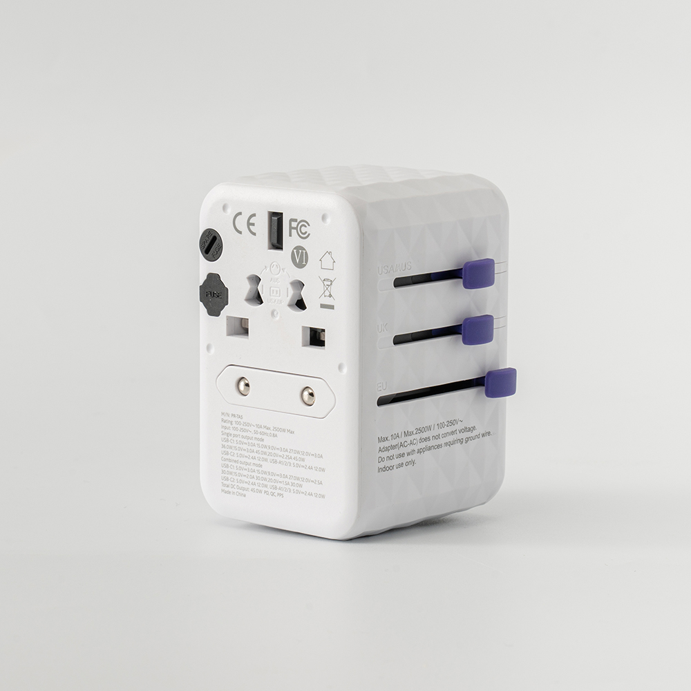 퍼플래빗 멀티어댑터 여행용 콘센트 USB 멀티탭 돼지코 플러그 해외 변압기 20W - 상세 이미지 4