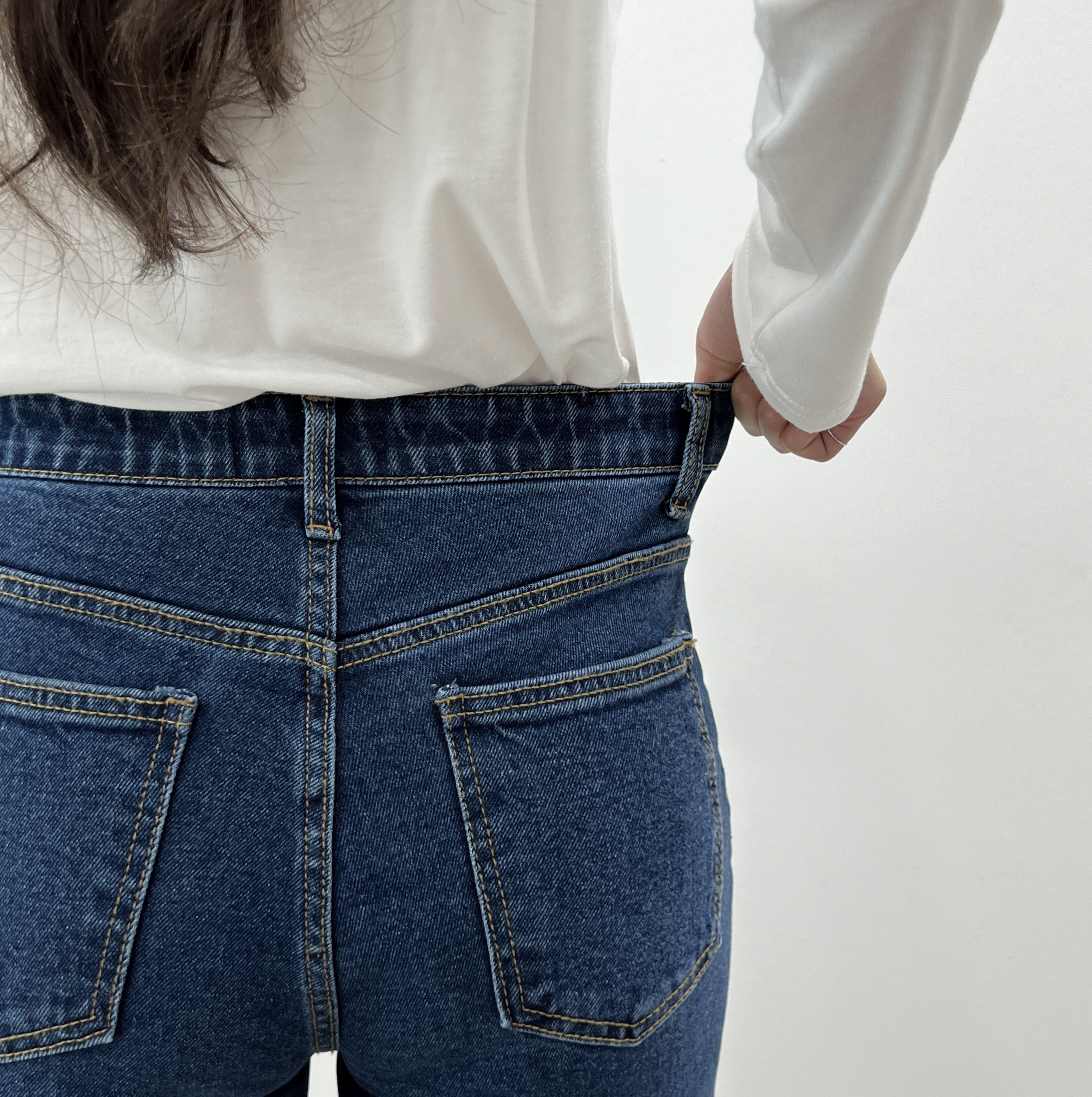 로지아 와이드 일자 롤업 데님 팬츠 청바지 이미지 4