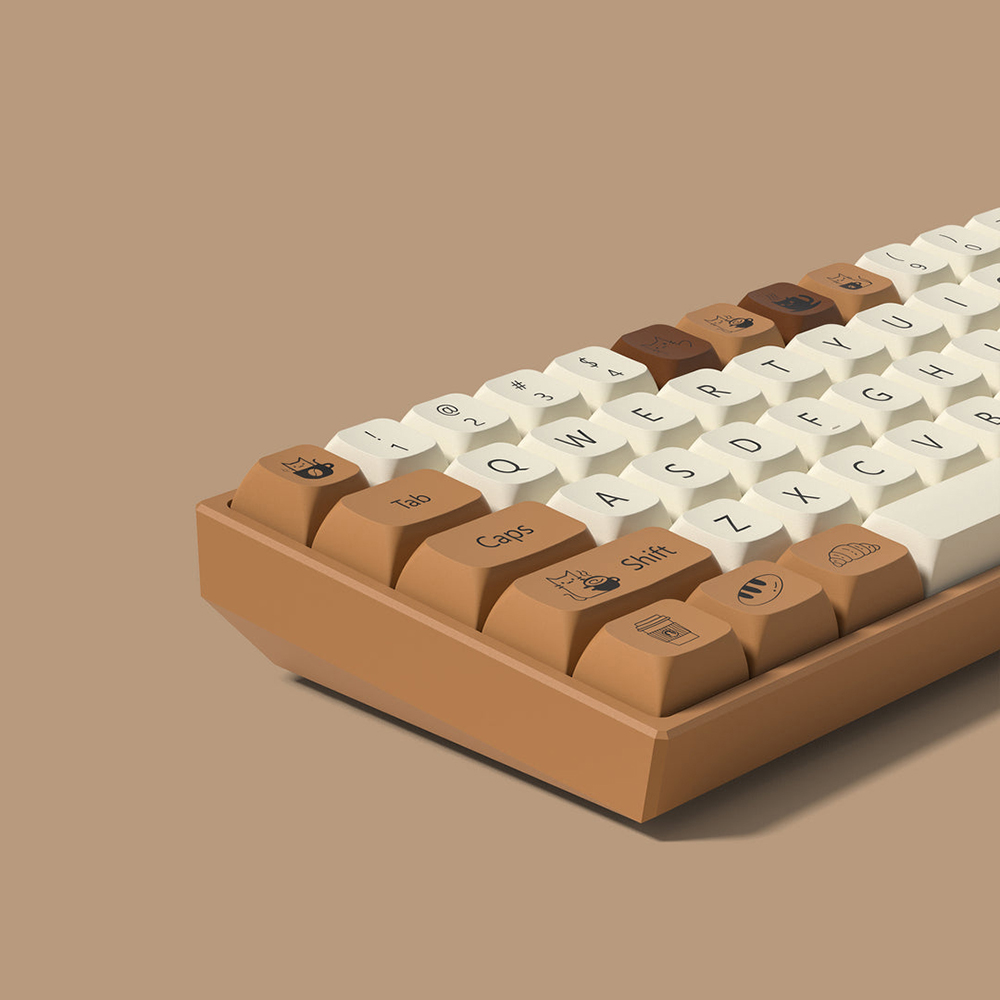 커피캣 귀여운 고양이 키캡 XDA PBT 염료승화 포인트 캐릭터 커스텀키캡 - 상세 이미지 5