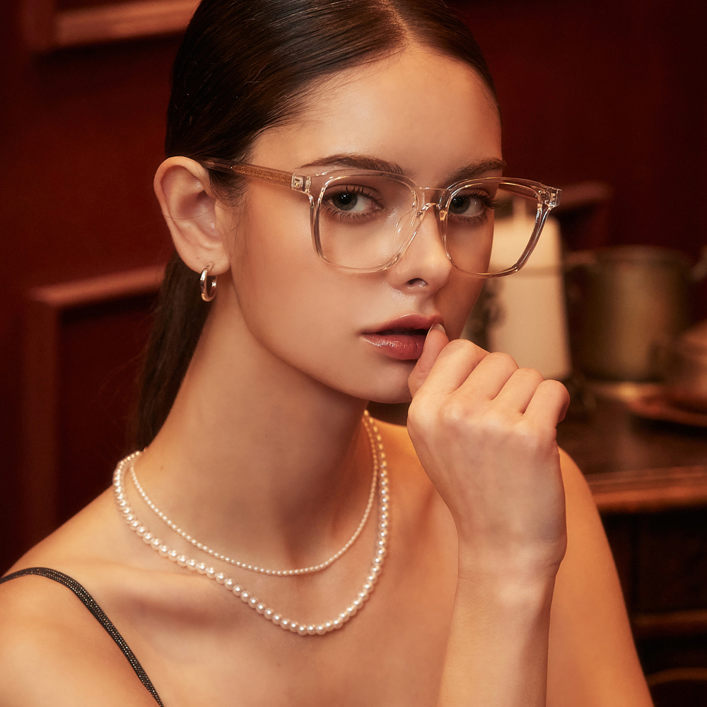 남자 여자 사각 왕 대두안경 투명뿔테 큰안경테