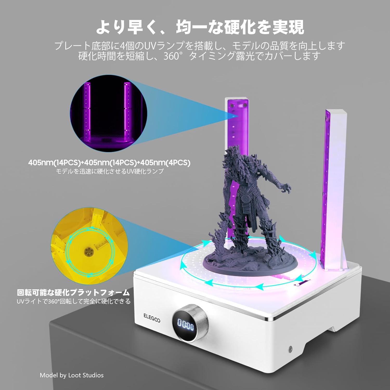 ELEGOO 머큐리 X 번들 대형 레진 세척 UV 경화기 3D 프린트 이미지 6