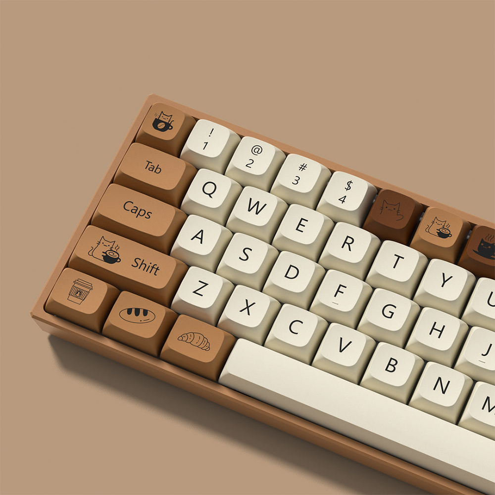커피캣 귀여운 고양이 키캡 XDA PBT 염료승화 포인트 캐릭터 커스텀키캡 - 상세 이미지 2