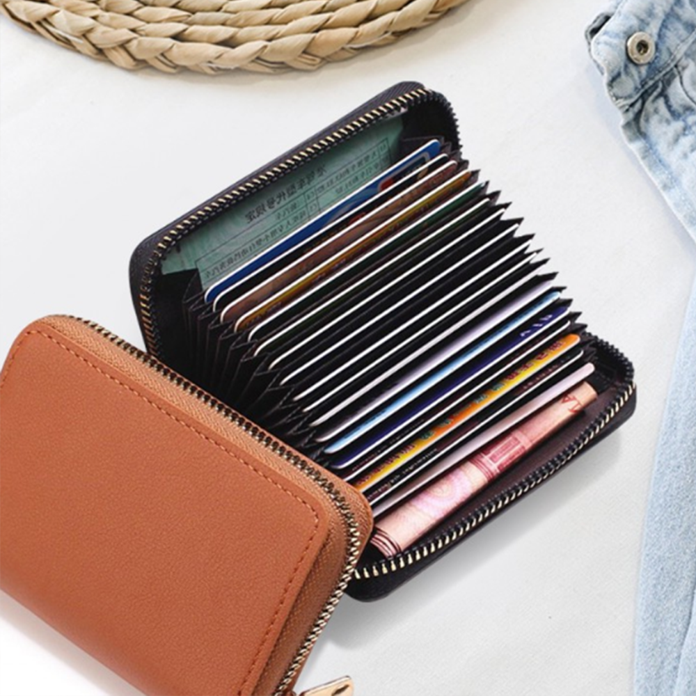 카드 가죽 지갑 명함 남자 여자 홀더 지퍼 커플 미니 소형 수납 지퍼형 블랙 검정 무지