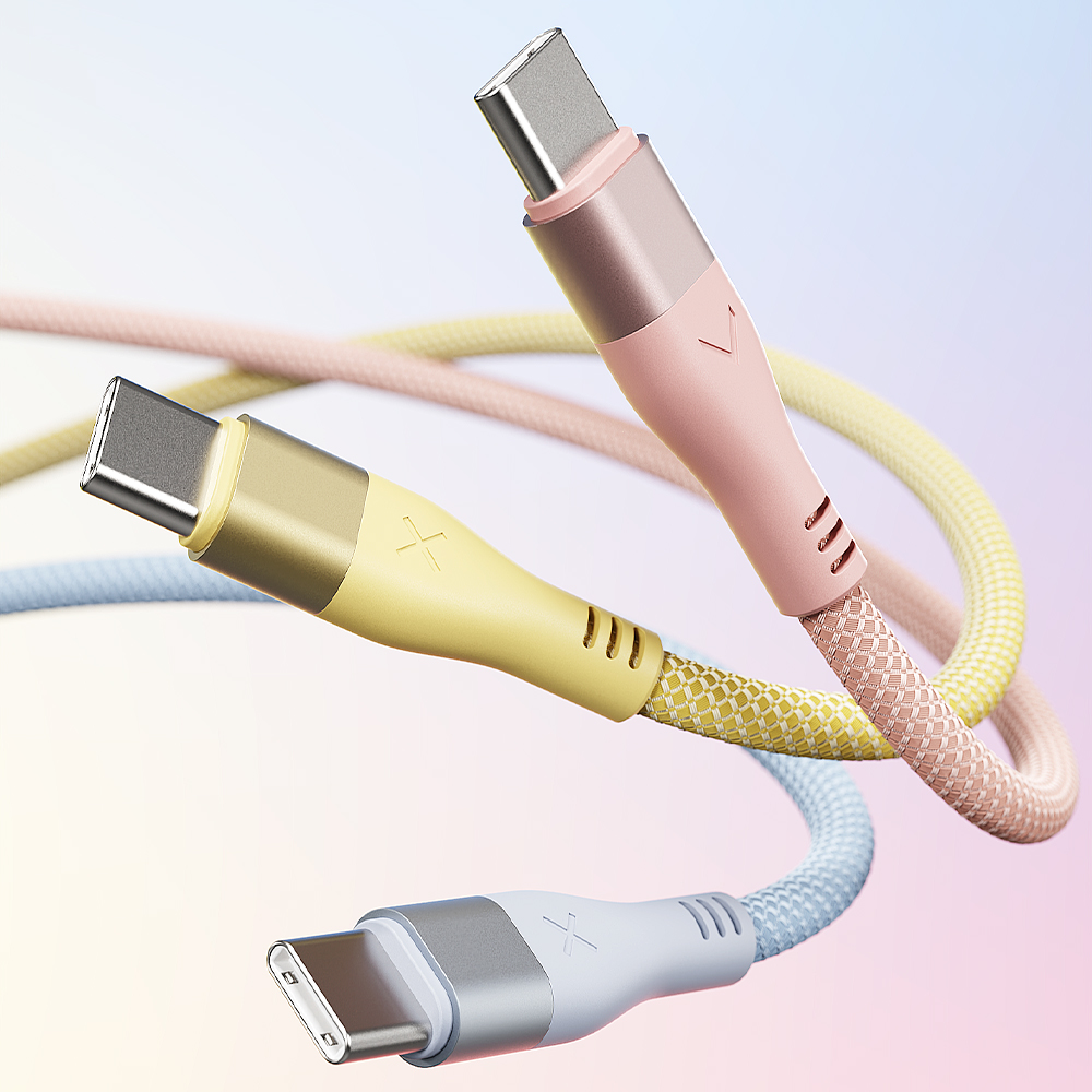 빅쏘 우븐패브릭 PD 60W C to C 타입 고속충전 케이블 1.2m 이미지 2