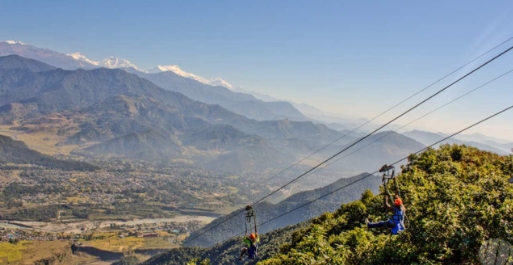 네팔  포카라 짚라인 이미지 2