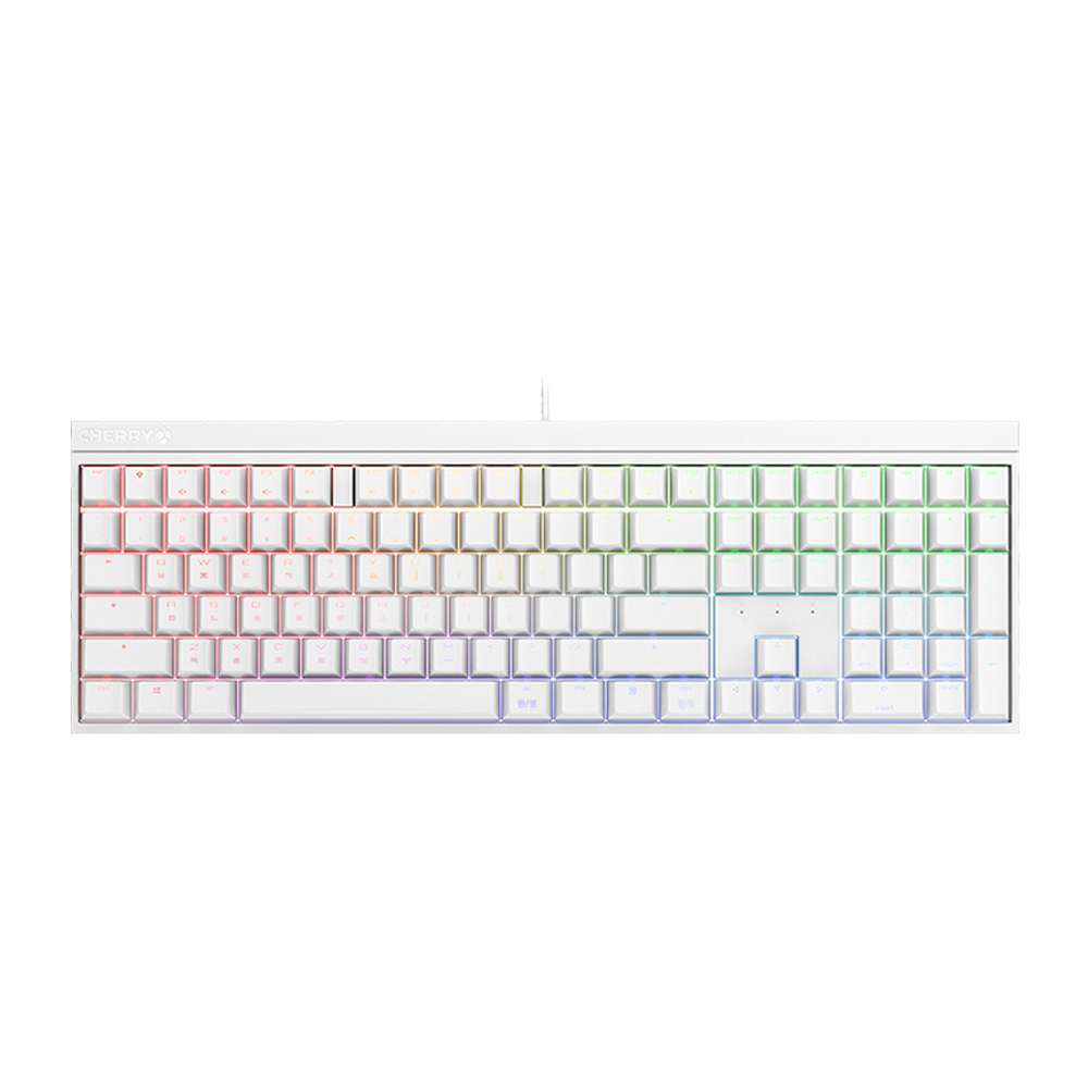 체리 키보드 MX BOARD 2.0S RGB 화이트 저소음 적축 기계식 유선 키보드 - 상품 이미지