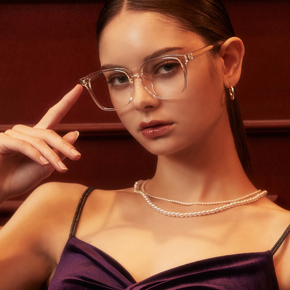 남자 여자 사각 왕 대두안경 투명뿔테 큰안경테